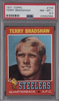1971 Topps #156 Terry Bradshaw Rookie Card – PSA NM-MT+ 8.5